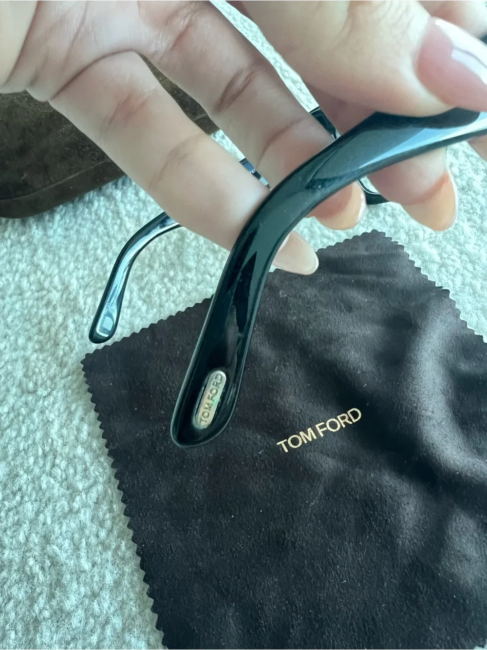 Tom Ford Wyatt Black Cat-Eye Sunglasses with Gradient Gray Lenses